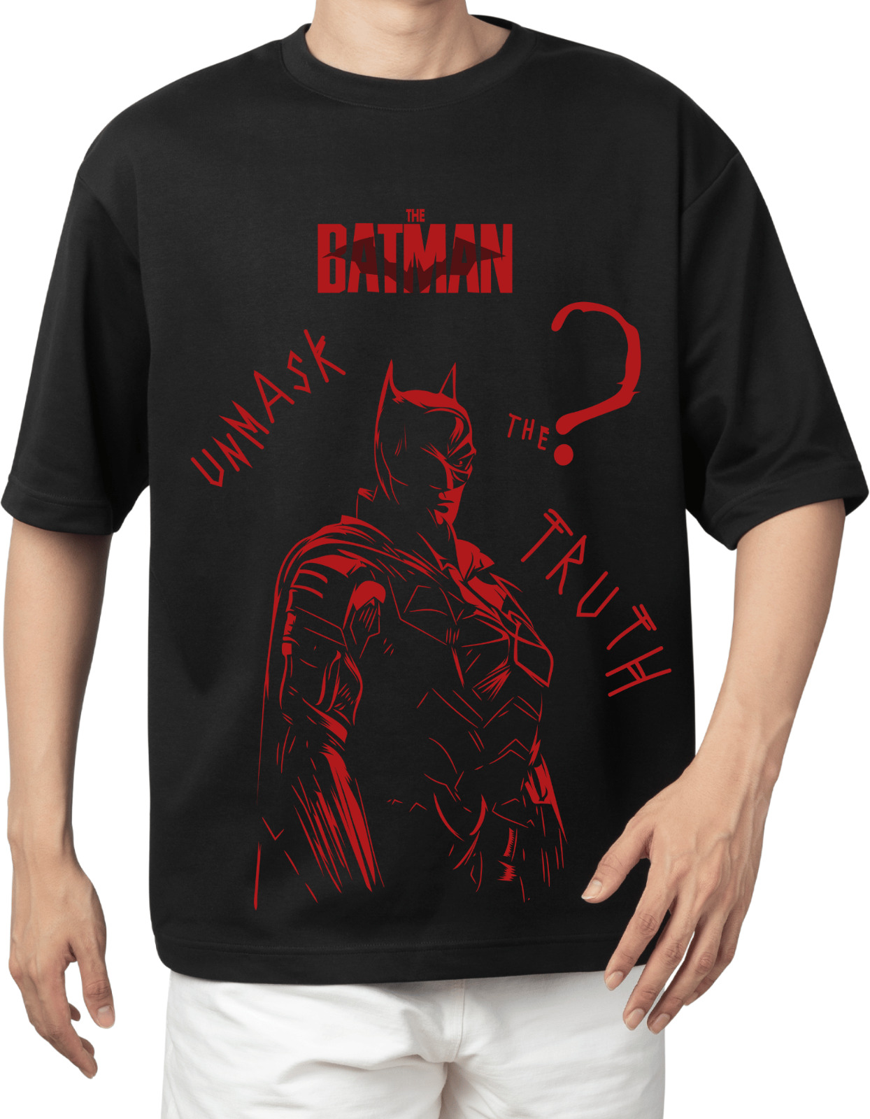 Unmask the Truth Tee – The Batman Oversized Edition