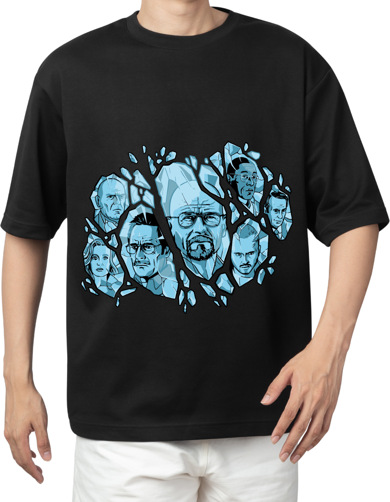 Breaking Bad Crystal Faces Tee – PSYT Oversized Meth Empire Edition