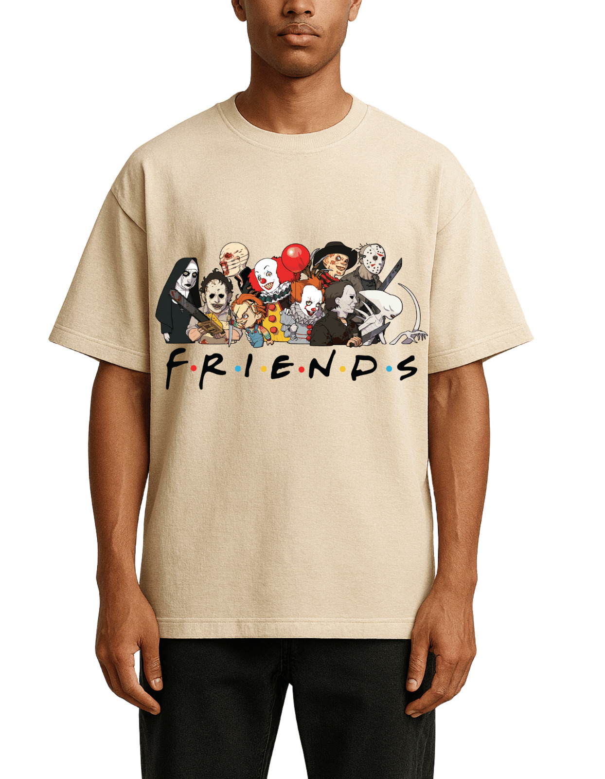 FRIENDS of Fear Tee – Horror Icons Oversized Edition