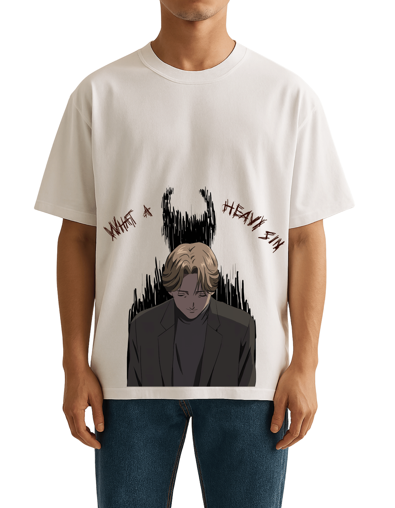Heavy Sin Tee – Johan Liebert Oversized Edition