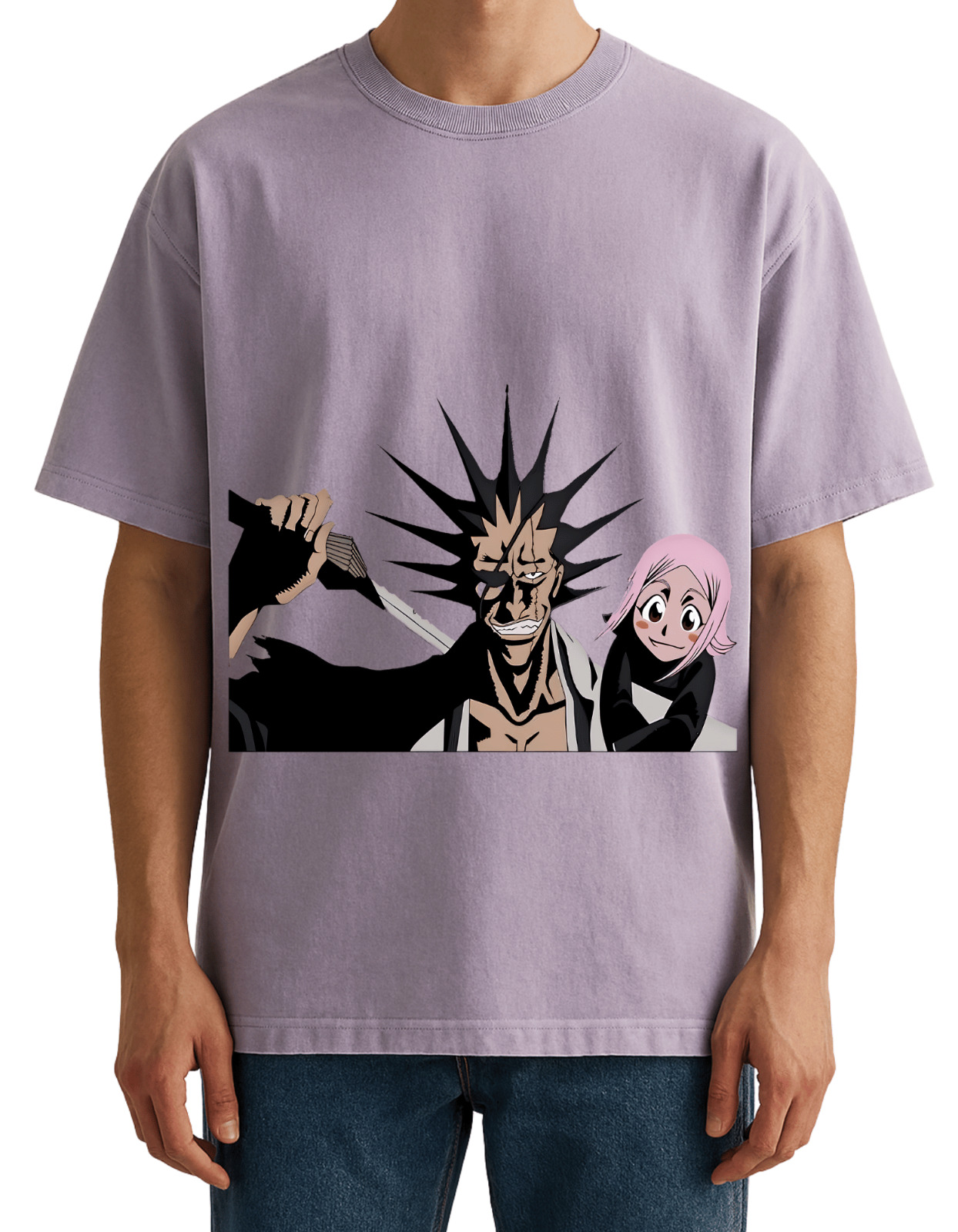Kenpachi x Yachiru Anime Oversized Tee – Soul Society Drop